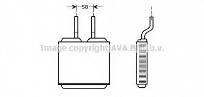 AVA QUALITY COOLING ol6197 -  Теплообменник, отопление салона